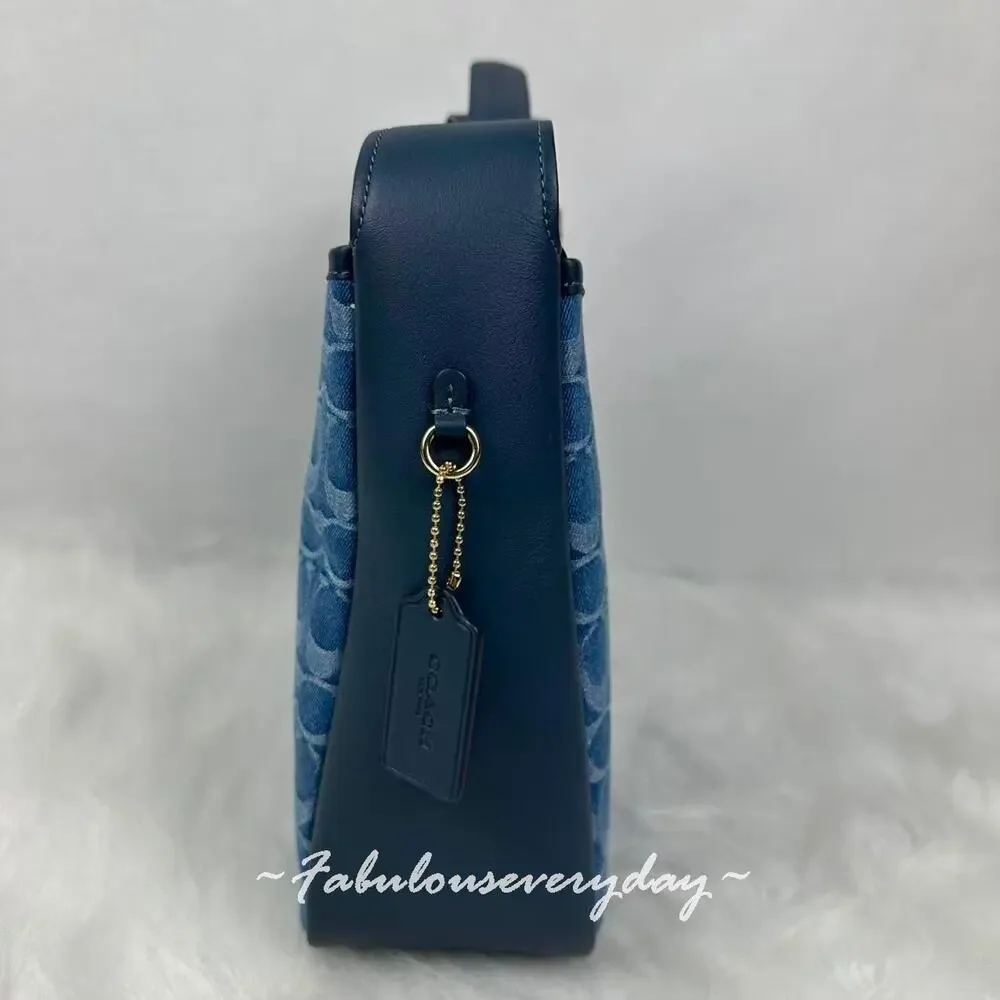 Coach Hadley Convertible Crossbody Bag in Signature Denim/Gold/Indigo CDB98 NWT